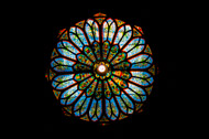 Ceiling Stained Glass / Notre-Dame Basilica